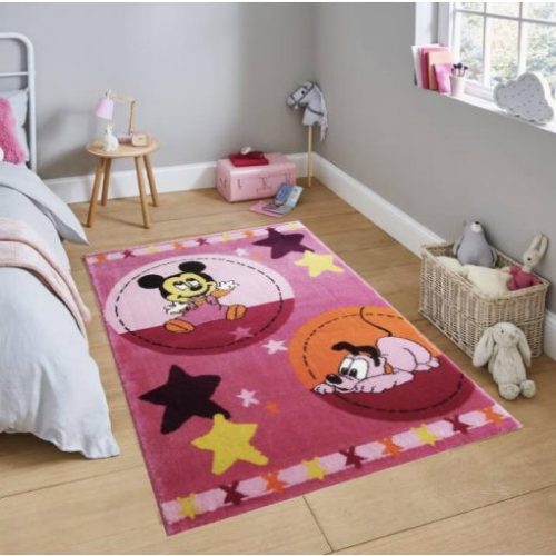 Nádim Rózsaszín Gyerekszőnyeg Mickey és Plútó 150 x 230 cm