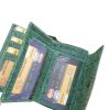 Szimóna valódi bőr női pénztárca RFID védelemmel zöld 14 cm
