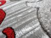 Bandung piros szürke mintás nyírt szőnyeg
