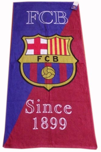 Xavi Barcelona címeres Piros Törölköző