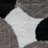 Baker nagyméretű Shaggy szőnyeg Fekete Fehér 200 x 300 cm