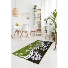 Marina Zöld Fehér Nyírt futószőnyeg 80 x 300 cm