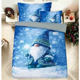   Balambér Karácsonyi Manó 3D ágyneműhuzat garnitúra 3 részes 140 x 200 cm