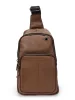 Ravello Line Montaro valódi olasz bőr férfi cross body táska barna