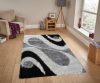 Trend Shaggy szőnyeg Fehér Fekete Szürke 150 x 230 cm