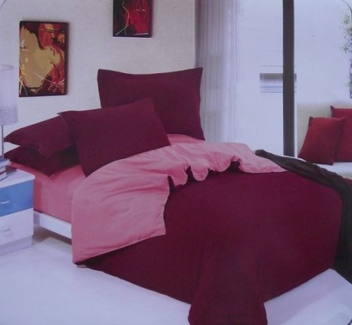 Ulrica Bordó Rózsaszín Ágyneműhuzat 6 részes 200 x 220 cm