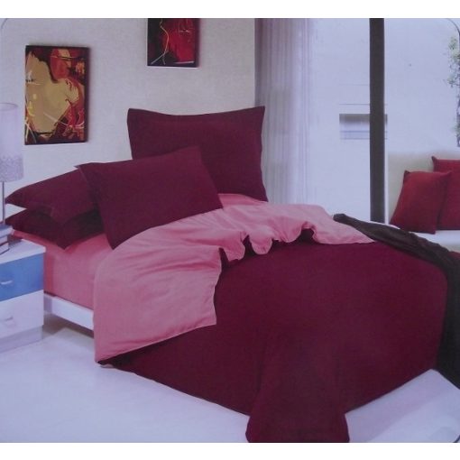 Ulrica Bordó Rózsaszín Ágyneműhuzat 6 részes 200 x 220 cm
