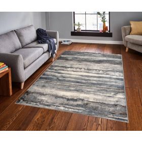 Allande modern bézs kék szőnyeg