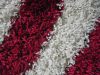 Santorini shaggy szőnyeg piros fehér 150 x 230 cm
