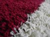 Santorini shaggy szőnyeg piros fehér 80 x 150 cm