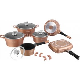 Vreni Arany-Barna Kerámia bevonatos edénykészlet 10 részes