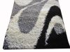 Berta Shaggy Fekete Fehér Szürke Futószőnyeg 80 x 300 cm