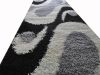 Berta Shaggy Fekete Fehér Szürke Futószőnyeg 80 x 300 cm