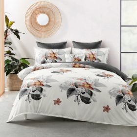   Sofija Levélmintás Flanel Ágyneműhuzat Garnitúra 6 részes nagy paplanos