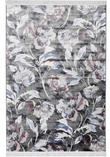 Rachel virágos modern szőnyeg szürke 135 x 195 cm