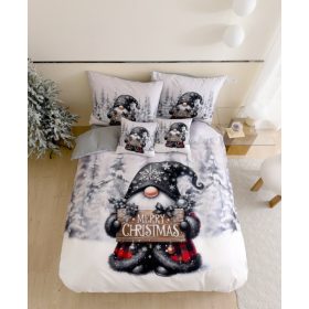   Zsazsa Flanel Ágyneműhuzat garnitúra 3 részes 140 x 200 cm karácsonyi manó