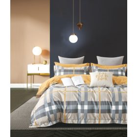   Contour Kockás Flanel Ágyneműhuzat garnitúra 7 részes 140 x 200 cm