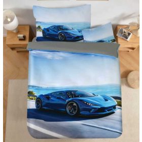  Szepi sportkocsis 3D Pamut Ágyneműhuzat 140 x 200 cm 3 részes