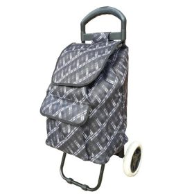   Argenta kisméretű gurulós bevásárlótáska fekete szürke