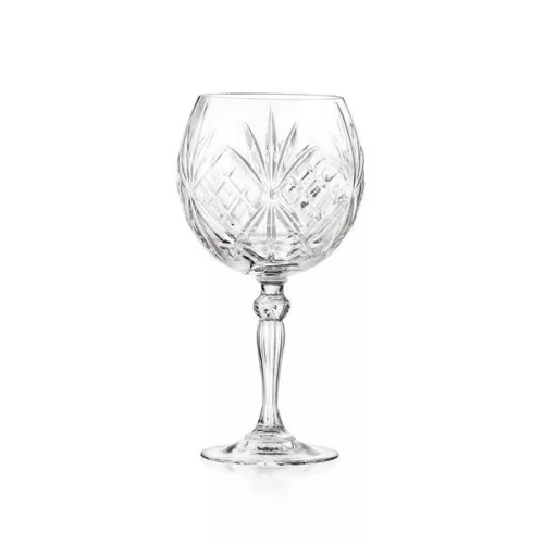 Csiszolt Kristály Gin & Tonic talpas kehely készlet 6 db-os