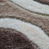 Abbie shaggy szőnyeg barna bézs hosszú szálú 125 x 200 cm