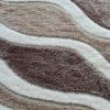 Abbie shaggy szőnyeg barna bézs hosszú szálú 70 x 100 cm
