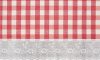 Adalyn kerek asztalterítő 132 cm piros fehér kockás