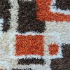 Manarola modern shaggy szőnyeg krém terra barna 125 x 200 cm