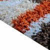 Manarola modern shaggy szőnyeg krém terra barna 80 x 150 cm