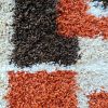 Manarola modern shaggy szőnyeg krém terra barna 80 x 150 cm