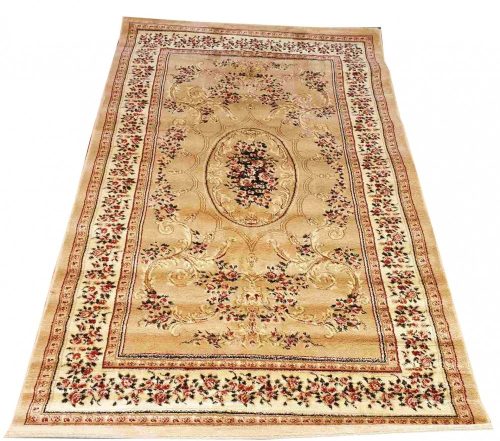 Amália Klasszikus Szőnyeg 80 x 300 cm futószőnyeg bézs virágos medalion
