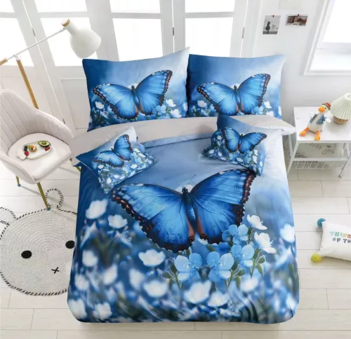 Bizánc 3D Pillangó ágyneműhuzat 3 részes 140 x 200 cm pamut