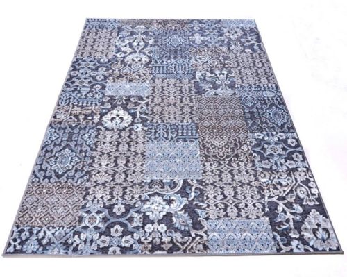 Vito modern klasszikus szőnyeg 160 x 230 cm szürke patchwork
