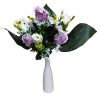 Bagod művirág élethű rózsacsokor 10 szálas lila