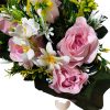 Balinka művirág élethű mű rózsacsokor rózsaszín 10 szálas