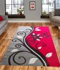 Decoria Nyírt szőnyeg 125 x 200 cm szürke piros