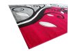 Decoria Nyírt modern szőnyeg 150 x 230 cm szürke piros