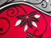 Decoria Nyírt szőnyeg 200 x 300 cm szürke piros