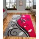 Decoria nagyméretű nyírt szőnyeg 300 x 400 cm szürke piros