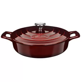   Bocuse öntöttvas edény sütőtál fedővel 28 cm 3,5 l piros