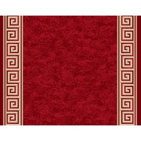 Brájen bordó futószőnyeg görögmintás tekercses