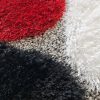 Nicol shaggy szőnyeg 125 x 200 cm piros fekete fehér