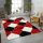 Nicol shaggy szőnyeg 200 x 300 cm piros fekete fehér