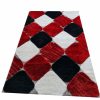 Nicol Meggy Piros Fehér Shaggy szőnyeg 200 x 300 cm