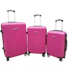Blomberg 3 részes bőrönd szett pink Spinner ABS