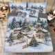 Karácsonyi Hómező 3D karácsonyi Pamut Ágyneműhuzat garnitúra 200 x 220 cm