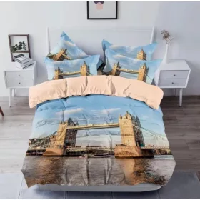   Kaguár 7 részes Tower Bridge 3D Ágyneműhuzat garnitúra 140 x 200 cm