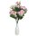 Csenger mű rózsa csokor 12 szálas élethű művirág rózsaszín cirkás