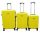 Bonn spinner bőrönd szett 3 részes ABS sárga