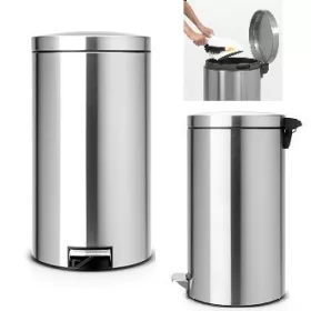   Danice pedálos szemetes kuka 45 l hulladékgyűjtő matt ezüst